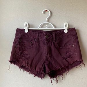 American eagle burgundy shorts
